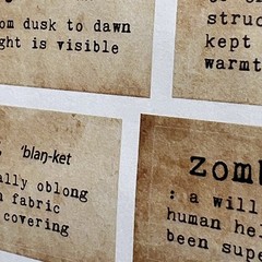Halloween Fall Definition Phrase Stickers Scrapbook Junk Journal Collage Cards