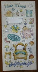 Provo Craft Scrapbooking Stickers by M. Cole, TUB & NIGHT TIME, large sheet