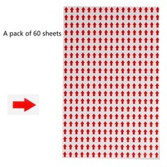 60 Sheets/Pack Adhesive Arrows Labels Stickers for Inspection Defect Marking