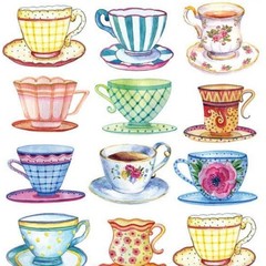 Violette Stickers – Teacups Sticker Sheet – Modern Art – Planners & Crafts