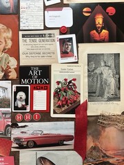 Junk journal 100+ Pieces Red Black Beige Ephemera bundle kit collage craft