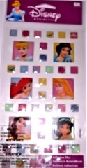 Disney Princess Ariel Jasmine Belle Aurora Snow Adhesive Tiles Epoxy Stickers