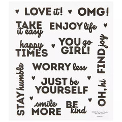 2 Sheets Inspirational Encouraging Phrases Love Stickers Crafts Planner Supply