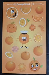 scratch and sniff stickers NEW sheet HORIECHALY Orange
