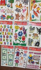 12 Sheets Color- Clings, Alphabet, Animal Clings, Stickers, 155 Clings, New
