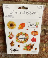 THE PAPEPR STUDIO STICK A BILITIES FAMILY & FRIENDS THANKFUL FALL STICKERS – NEW