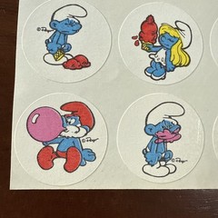 Vintage Smurfs Peyo Scratch & Sniff Stickers 12 Lot Rare Unused 1980s