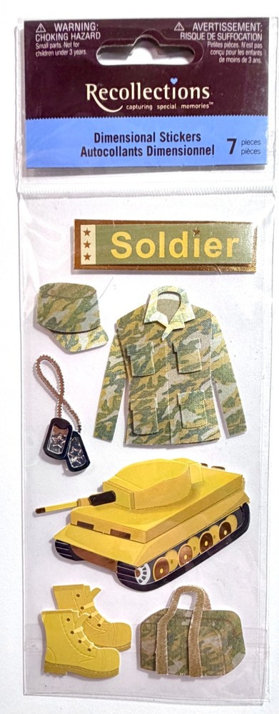 Soldier Military Stickers Scrapbooking Journal Card Recollections