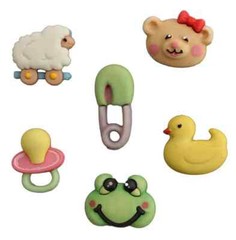 Buttons Galore 50+ Assorted BABY HUGS Theme Buttons for Sewing & Crafts