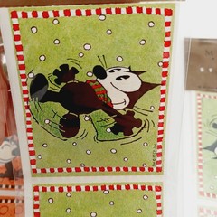 Felix The Cat Christmas Sticker Lot 6 Michel Company (2)