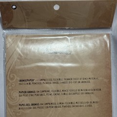 Tim Holtz Grunge Paper 6 Sheets 6×12 Inch Flecked Light Gray Ink Sew Create