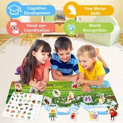 Reusable Sticker Books, Waterproof Stickers, Travel Essentials with Insect Theme