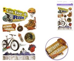 Handmade Glitter Sticker Scrapbooking Extreme Biking Outdoors Bike Ride