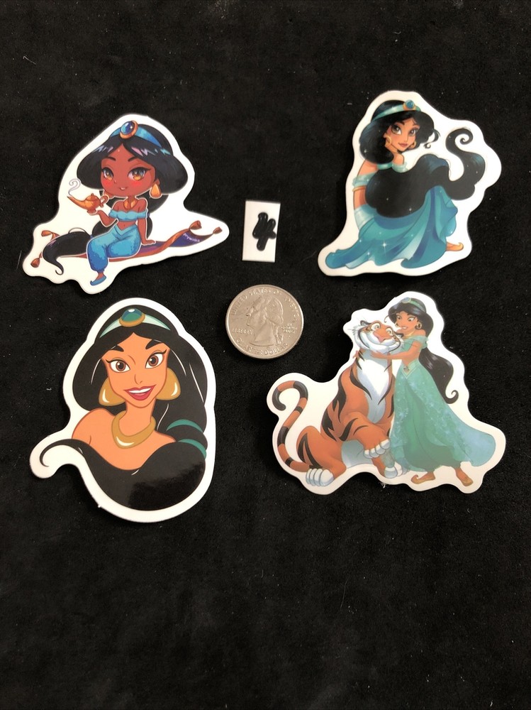 Disney Stickers – Disney Aladdin – Jasmine Lot of 4 Stickers.