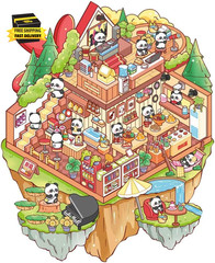 DIY 3D House Sticker Book for Teens & Adults – 4 Reusable Waterproof Therapy Sce