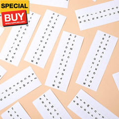 364PCS White Alphabet Tabs, A to Z 26 Letters Alphabet Stickers, Alphabetical Ta