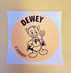 RARE! vintage 80’s Safeway neon orange Ducktales Dewey sticker *restored*