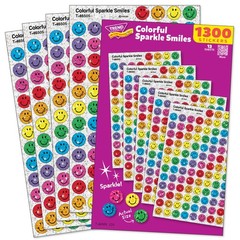 Colorful Sparkle Smiles Stickers Value Pack (1300 Stickers)