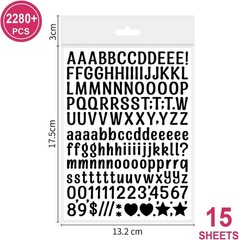 Durable 2280 Piece Vinyl Letter Stickers – Weatherproof for Indoor & Outdoor Use