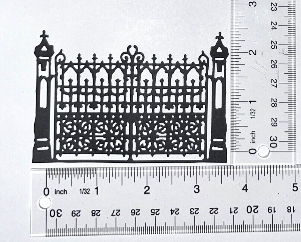 🕷️5 GOTHIC GATE 🕷️cardstock paper die cut embellishments HALLOWEEN