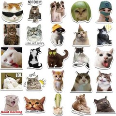 «10/30/50pcs Kawaii Love Cat Pvc Stickers – Aesthetic Korean Cute Decor for Kids