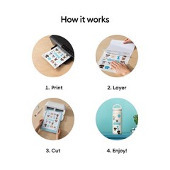 Waterproof Clear Sticker Paper – 20 Transparent Sheets, 8.5×11, Printable for In
