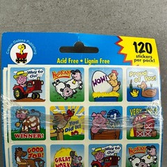Vintage Stickers Carson-Dellosa Publishing Instructional Fair Parrot Stamp Farm