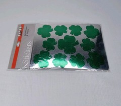 Vintage Paper Art Shamrock Stickers 22 Shiny Foil Sticker St. Patrick’s Day