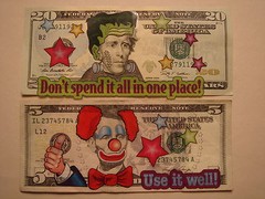 Funny Face Funny Money Stickers, Apply Directly on Cash & Check in Greeting Card