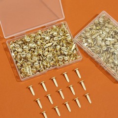 Fasteners, 300 Pcs Brads for Paper Crafts, Small Brads Metal Gold Brads for Pape