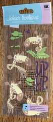 RARE Jolees Giraffe Going Up Up Zoo Safari Jungle Trees 3D Scrapbook Stickers