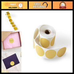 Matte Gold Foil 2″ Embossing Seal Stickers – 500 Blank Round Labels for Envelope