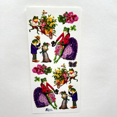Violette Frogs in Love Stickers Valentine’s Junk Journal Collage Scrapbooking