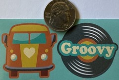 HIPPY DAY Stickers(21pc) Skate•80’s•Free Spirit•Flower•Groovy•Smiles•Card Making