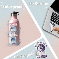 150 Pcs Holographic Romance Book Stickers Waterproof Vinyl for Kindle & Laptop