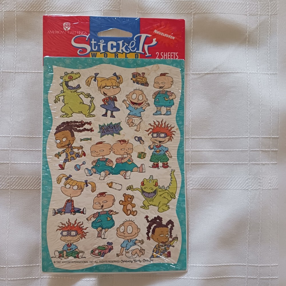 Nickelodeon Rugrats Stickers Sealed American Greetings Vtg 1998 2 sheets