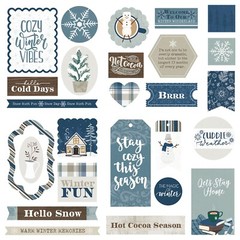 Crafts PP Die Cuts Winter Chalet Cozy Cuddle Weather Cabin Snow Hot Cocoa Season