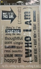 LOT OF 2 SETS DAISY D’S RUB-ON TRANSFERS IMAGES WHO I AM WORDS DESCRIPTIONS