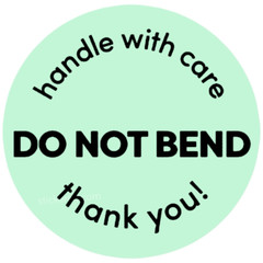 Please Do Not Bend Stickers |handle with care labels | 15 colors to choose from