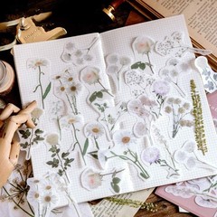 44 Irregular Vinyl Daisy Stickers – Watercolor Aesthetic for Every Surface