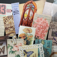 50 Piece Junk Journal Ephemera Pack-Small Pieces Vintage Inspired Scrapbook Lot