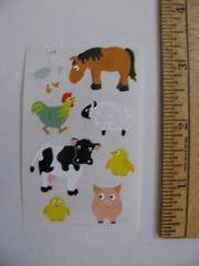 Mrs. Grossman’s Stickers CHUBBY FARM ANIMALS Horse Cow Pig Sheep 2″X3.25″ 1 Mod