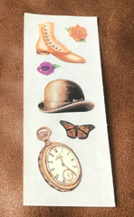 VINTAGE Creative Memories Stickers HERITAGE DERBY HAT POCKET WATCH *