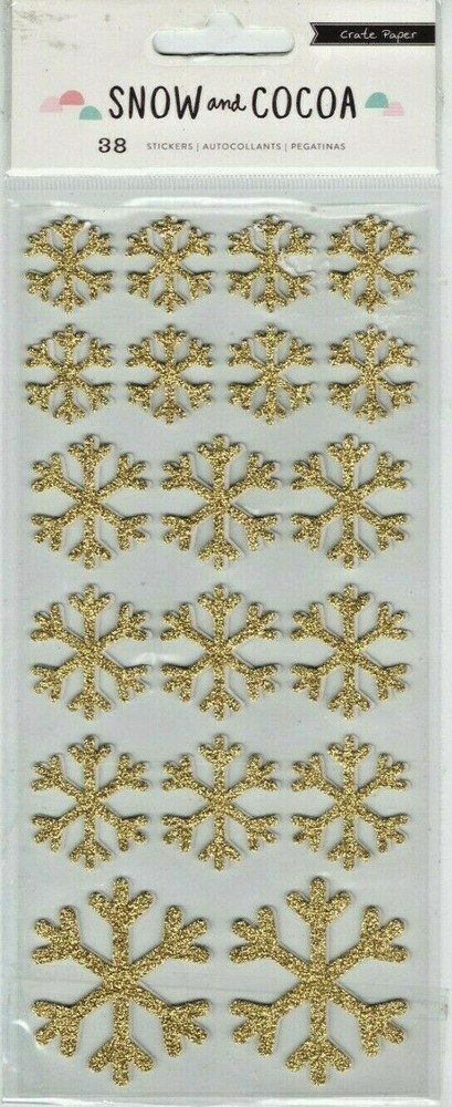 Crate Paper Snow & Cocoa SNOWFLAKES stickers~Cute BNIP~Fast Ship