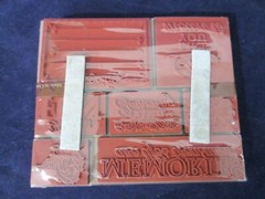 Portfolia Gifted Memories Scrapbook Findings Wooden Stamps Purple Ink Pad New