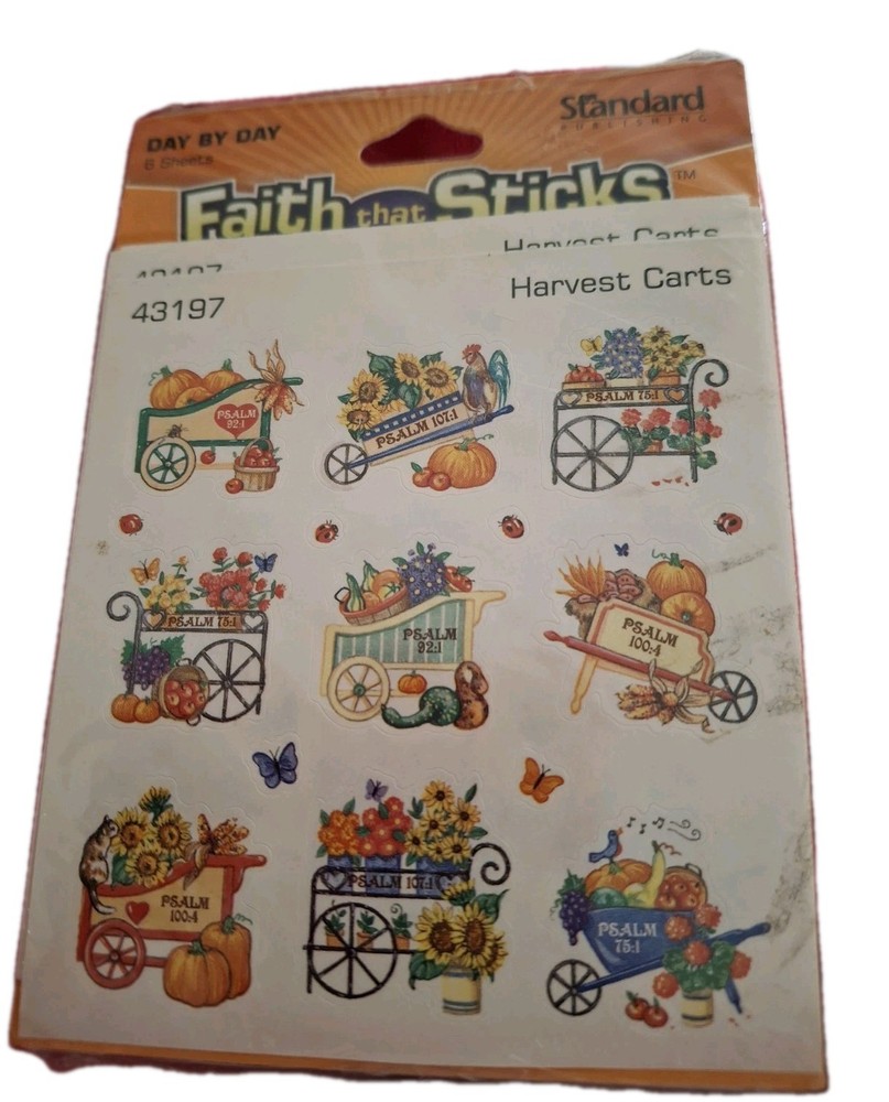 Faith That Sticks Stickers Nip #43197 harvest carts Jesus fall thanksgiving