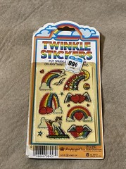 Vintage 80s Prism Twinkle Stickers Butterfly Sparkle Rainbow Unicorn Imperial