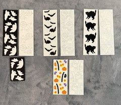 Vintage Mrs Grossman Halloween Stickers Lot Black Cats Bats Ghosts Candy Rare