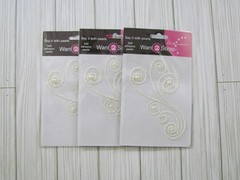 Want 2 Scrap Swirls Maxxi Girl Pearls White Self Adhesive 3 Packages 4033