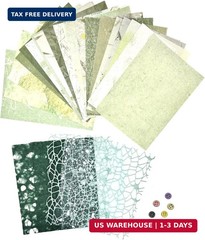 Textured Scrapbook Paper Mesh Fabric – Junk Journal Supplies Assorted Set 51 She